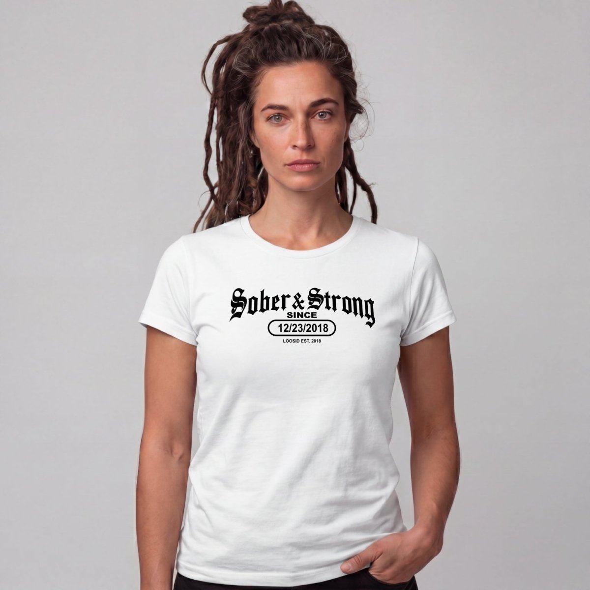 Sober T Shirt | Women's Old School Sober & Strong Tee