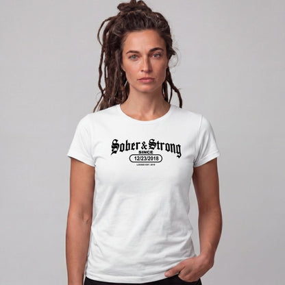 Sober T Shirt | Women's Old School Sober & Strong Tee