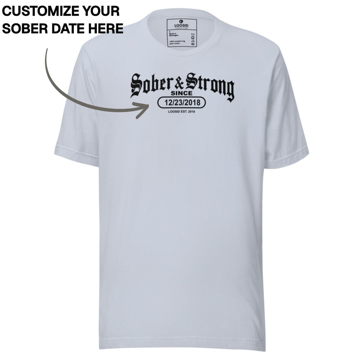 Sober T Shirt | Men's Old School Sober & Strong