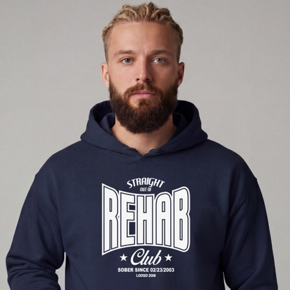 Recovery Hoodie | Men's Rehab Hoodie with Personalized Date
