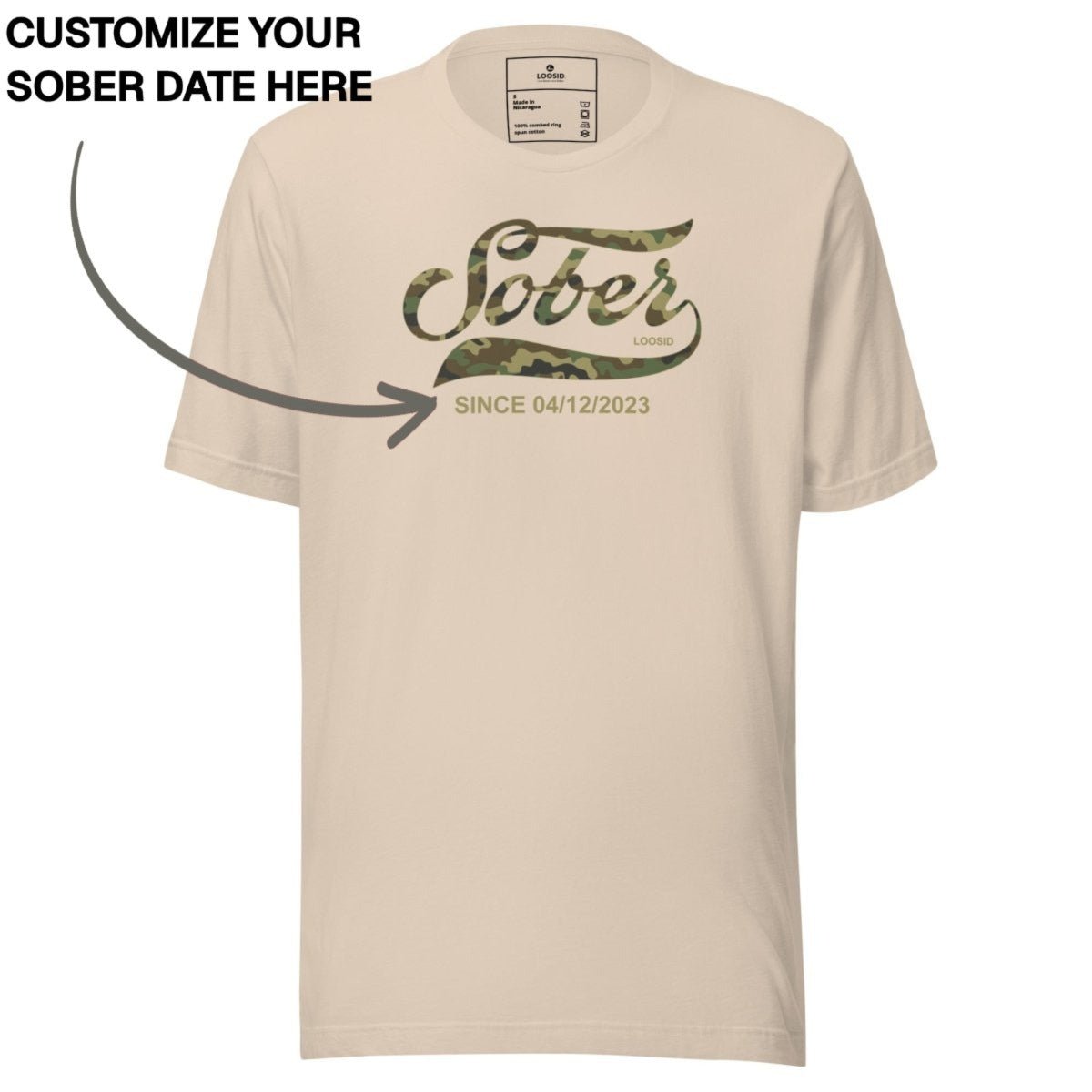 Sober T Shirt | Men's Sober Since Camo