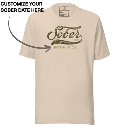 Sober T Shirt | Men's Sober Since Camo