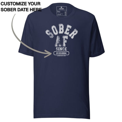 Sober T Shirt | Women's Sober AF Collegiate