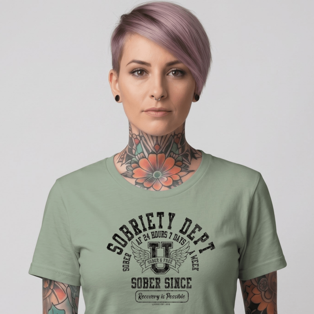 Sober T Shirt | Women's Sobriety Dept 24/7
