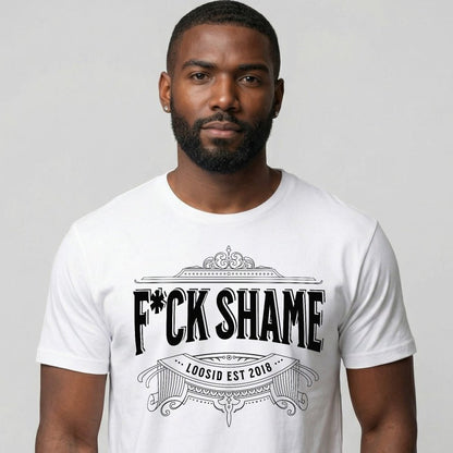 F*ck Shame Sober T Shirt close-up view (view 12)