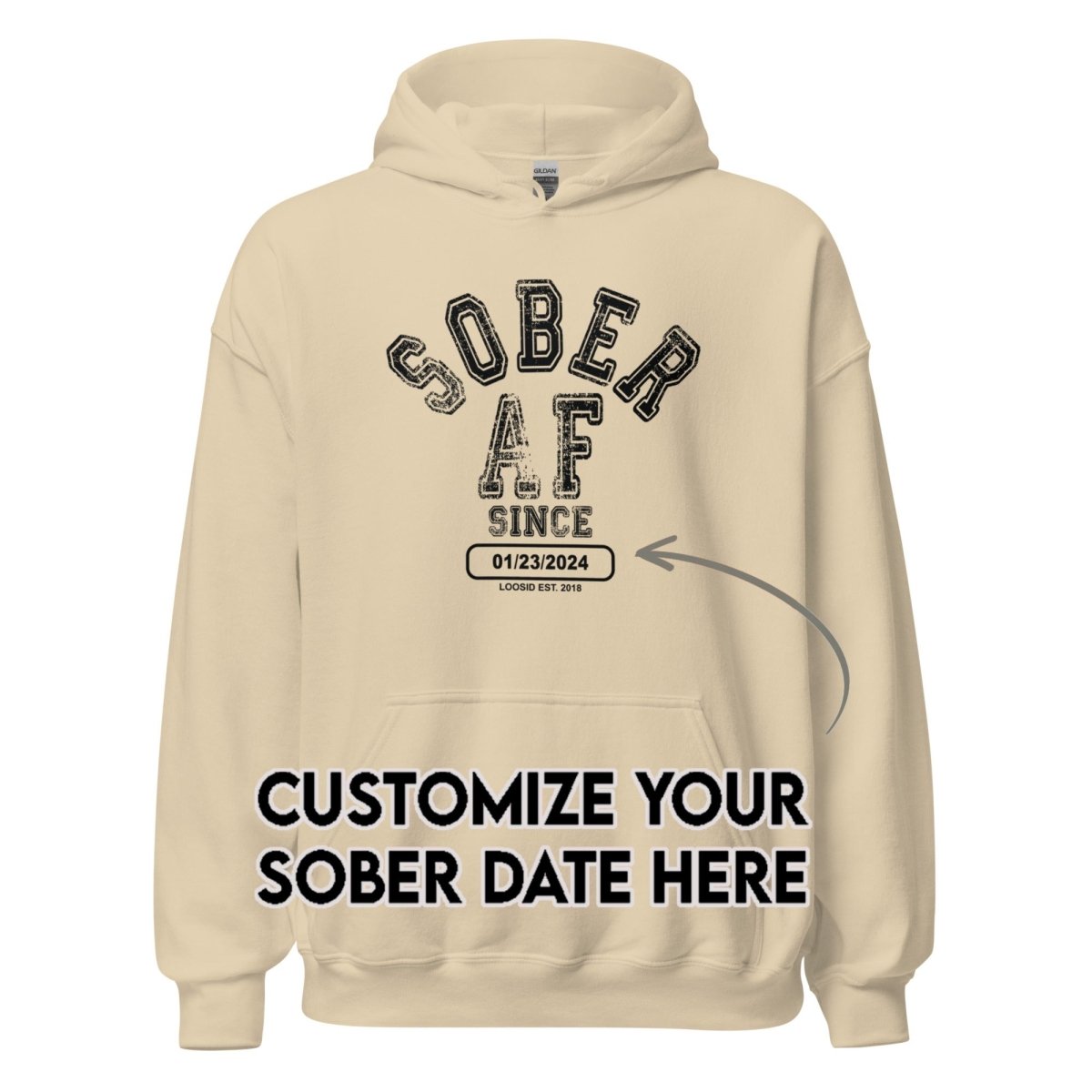 Recovery Hoodie | Men's Sober AF Collegiate