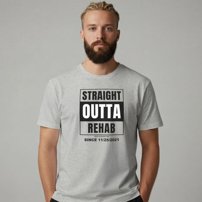 Sober T Shirt | Men's Straight Outta Rehab Tee