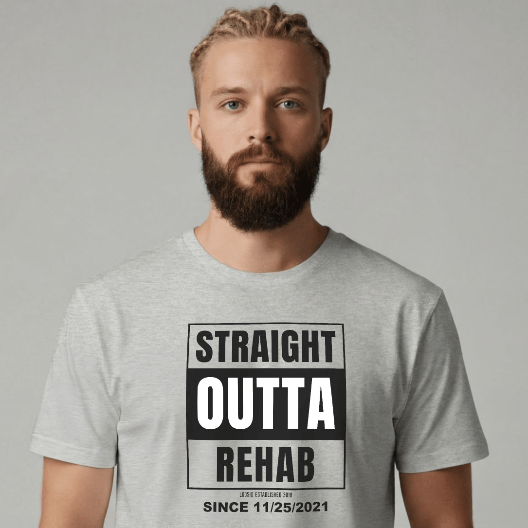 Sober T Shirt | Men's Straight Outta Rehab Tee