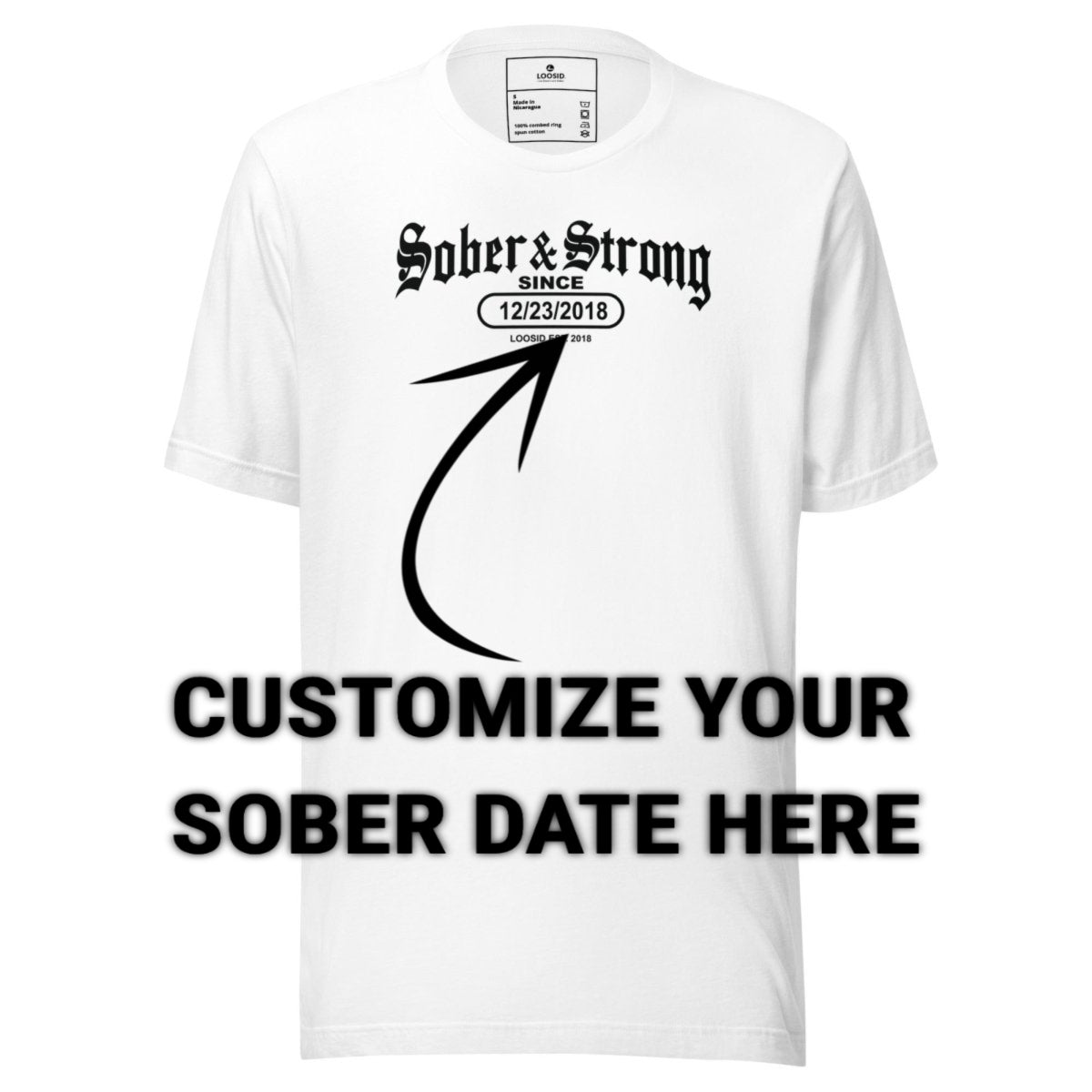 Sober T Shirt | Men's Old School Sober & Strong