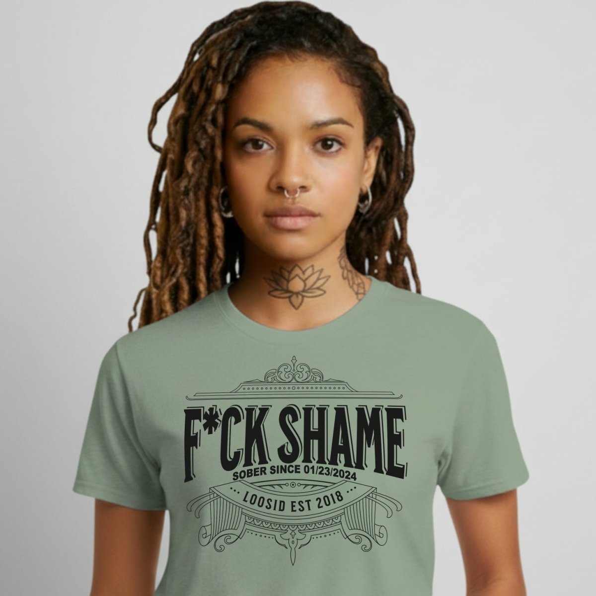 F*ck Shame Sober T Shirt product photo (view 10)