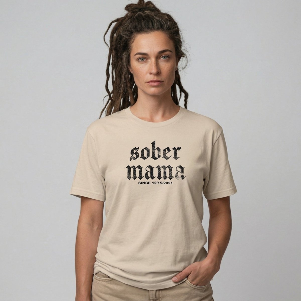 Sober Mama Women's Personalized Sober T Shirt