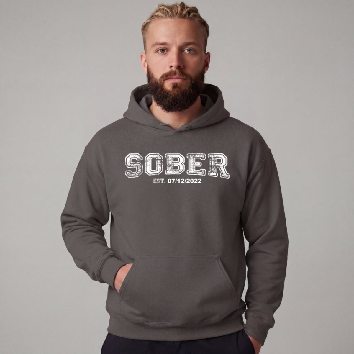 Recovery Hoodie | Men's Sober Est. Collegiate