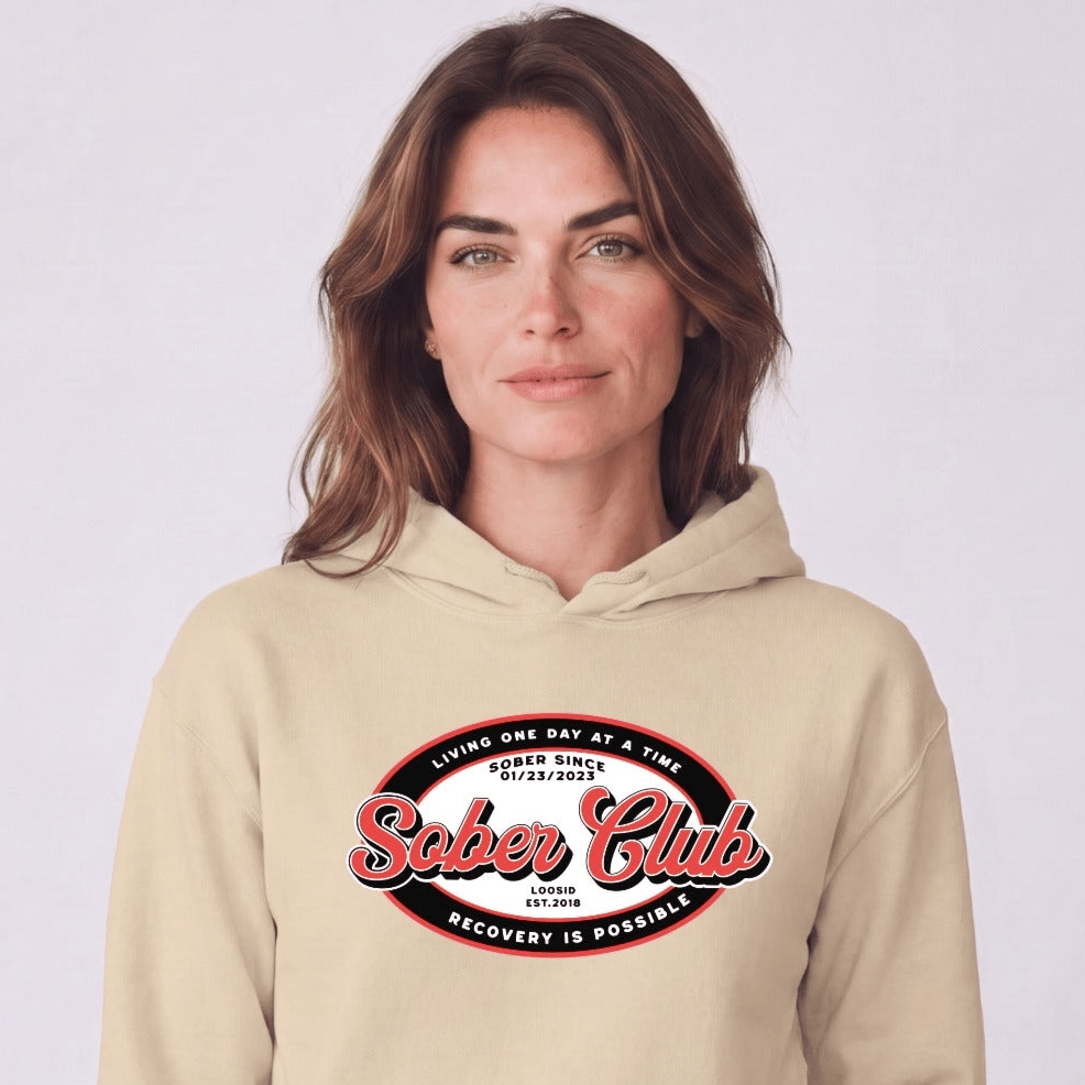 Recovery Hoodie | Women's Sober Club Badge