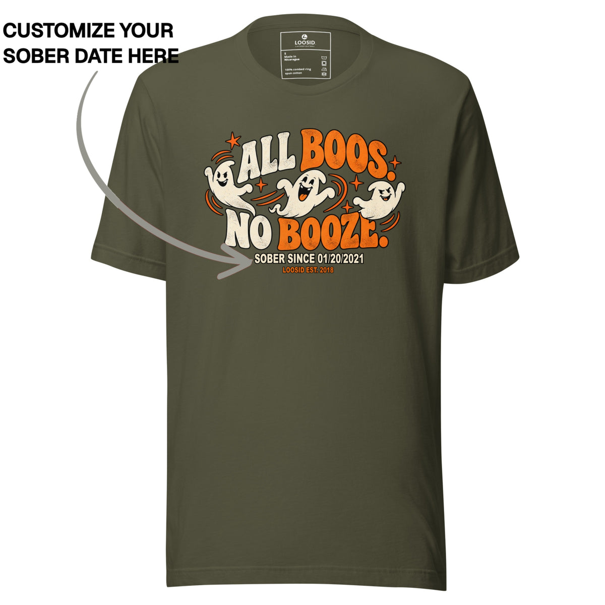 Sober T Shirt | Men's All Boos No Booze