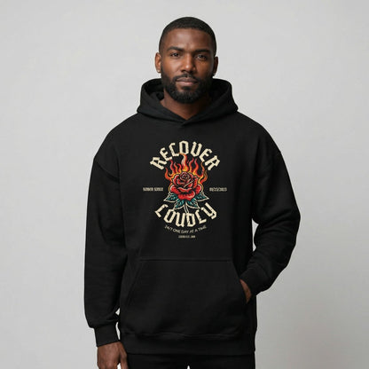 Recovery Hoodie | Recover Loudly Custom Sobriety Date Unisex Hoodie