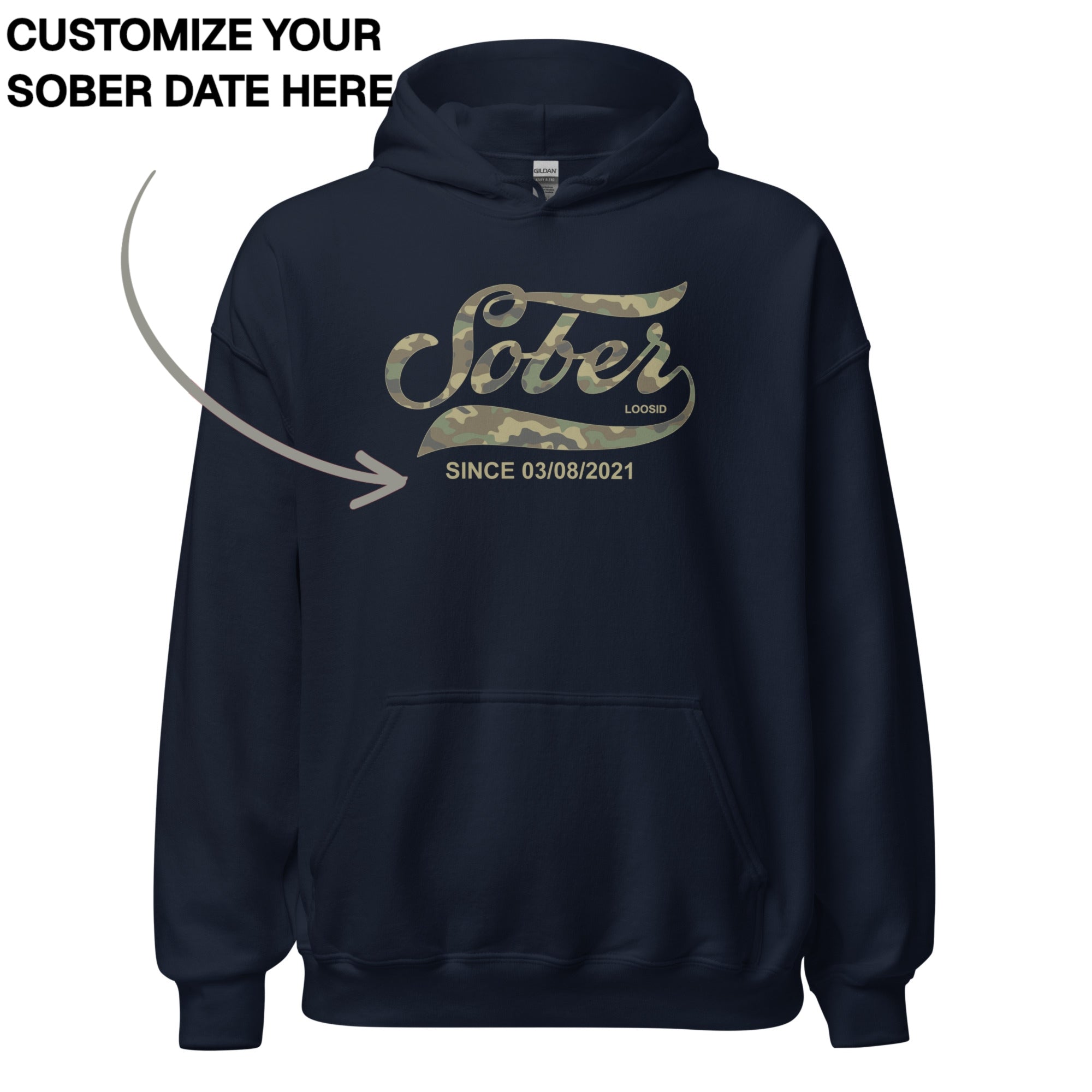 Recovery Hoodie | Men's Sober Since Camo
