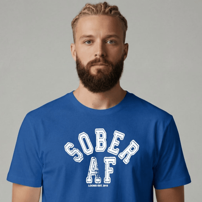Sober T Shirt | Men's Sober AF Collegiate
