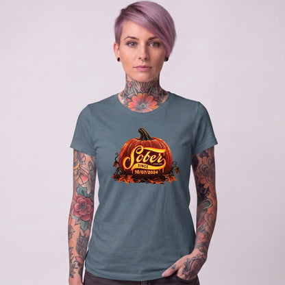 Sober T Shirt | Women's Sober Since Pumpkin