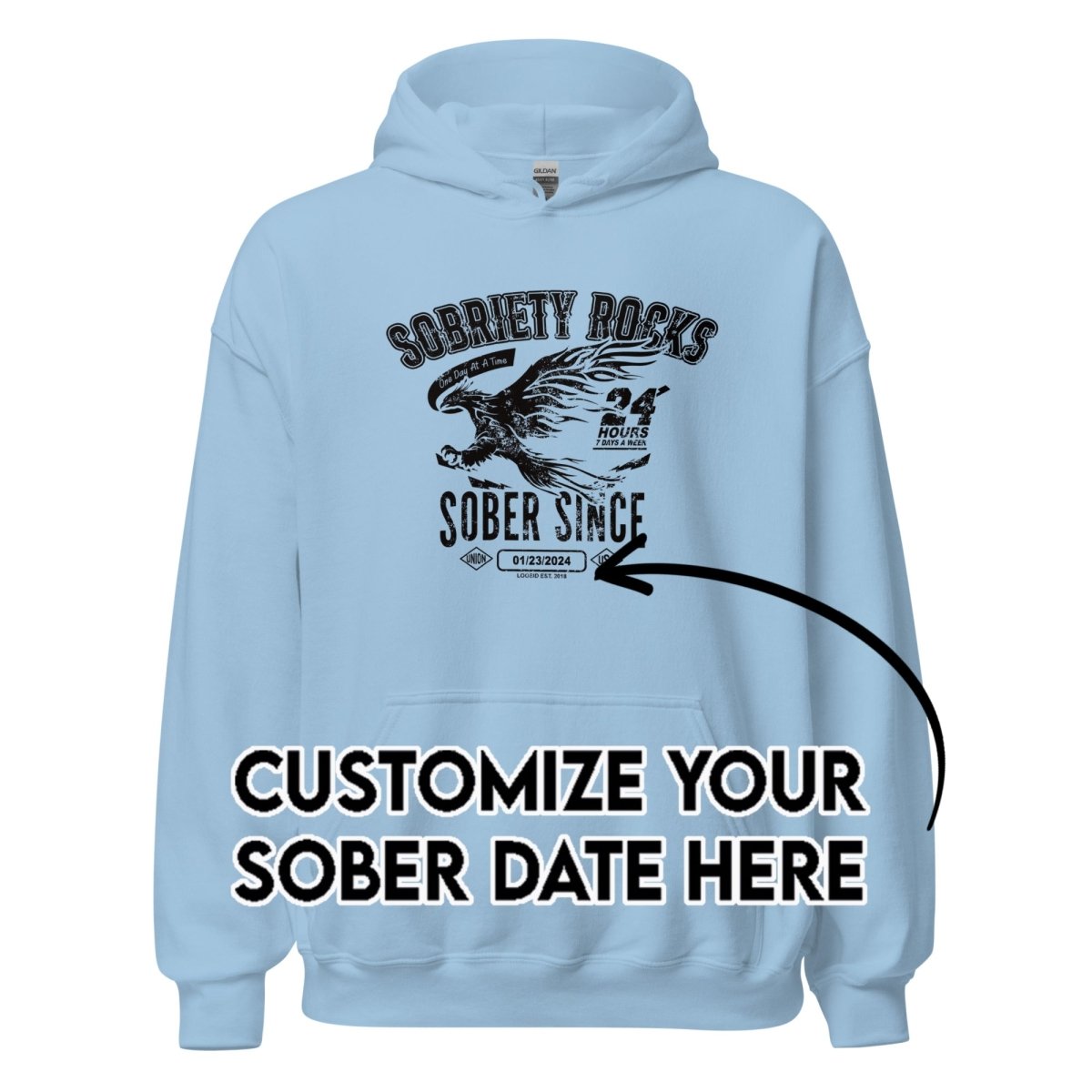 Recovery Hoodie | Men's Sobriety Rocks