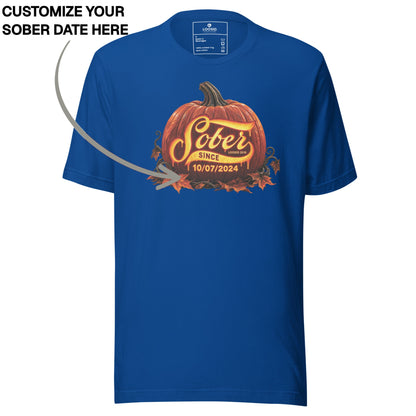 Sober T Shirt | Men's Sober Since Pumpkin
