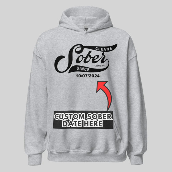 Recovery Hoodie | Sober Since Unisex Hoodie with Custom Sobriety Date