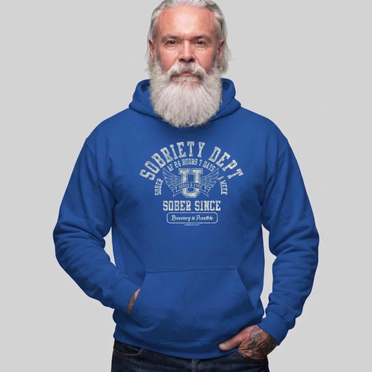 Recovery Hoodie | Men's Sobriety Dept 24/7