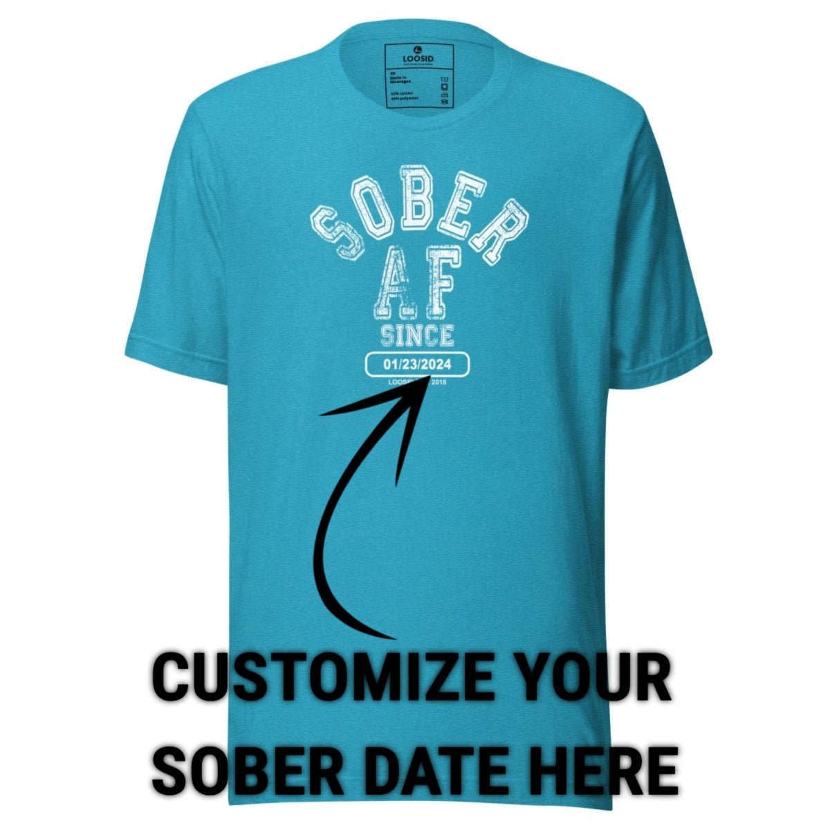 Sober T Shirt | Women's Sober AF Collegiate