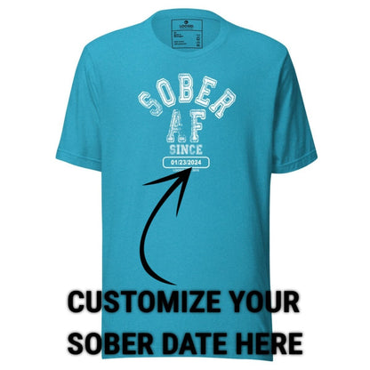 Sober T Shirt | Women's Sober AF Collegiate