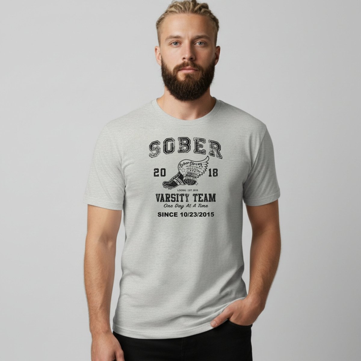 Sober Varsity Men's Personalized T-Shirt