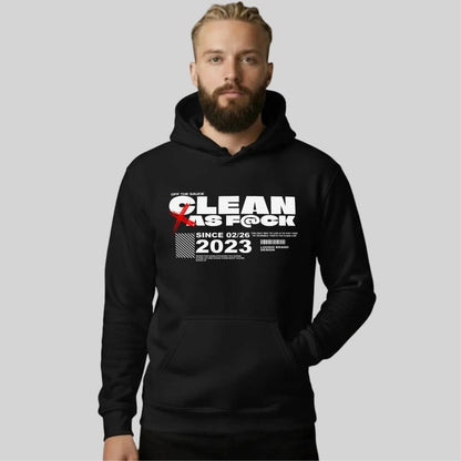 Clean As F*ck Recovery Hoodie graphic detail (view 4)