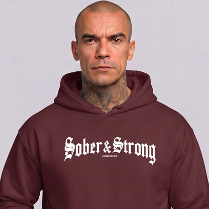 Recovery Hoodie | Men's Old School Sober & Strong