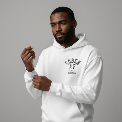 authentic sober merchandise lifestyle recovery hoodie