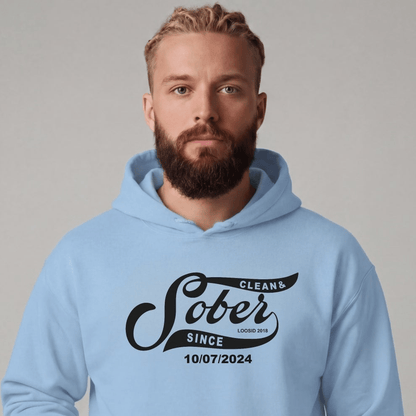 Recovery Hoodie | Sober Since Men's Hoodie with Custom Sobriety Date