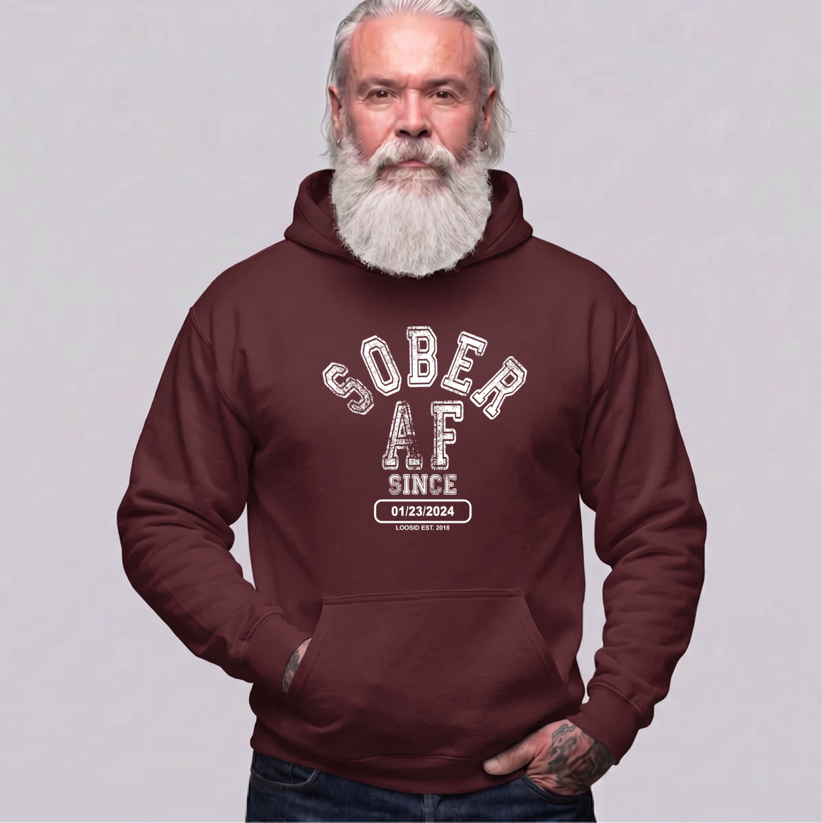 Recovery Hoodie | Men's Sober AF Collegiate