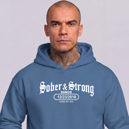 Recovery Hoodie | Men's Old School Sober & Strong