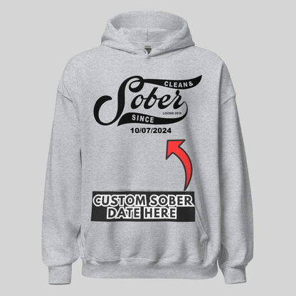 Recovery Hoodie | Sober Since Men's Hoodie with Custom Sobriety Date