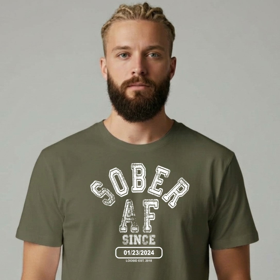 Sober T Shirt | Men's Sober AF Collegiate