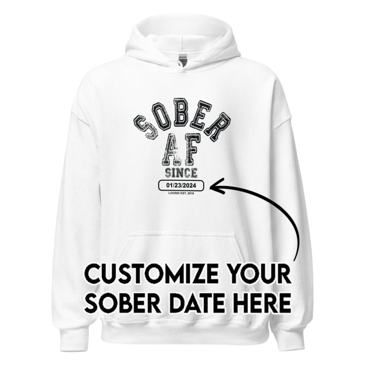 Recovery Hoodie | Women's Sober AF Collegiate