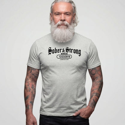 Sober T Shirt | Men's Old School Sober & Strong