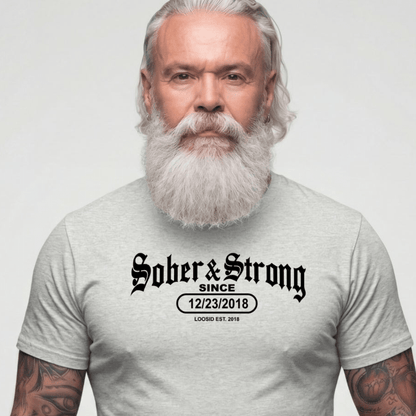 Sober T Shirt | Men's Old School Sober & Strong