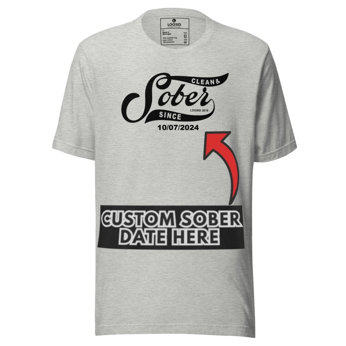 Sober T Shirt | Personalized Sober Since Shirt with Custom Date
