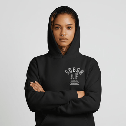 minimalist sober apparel recovery hoodie