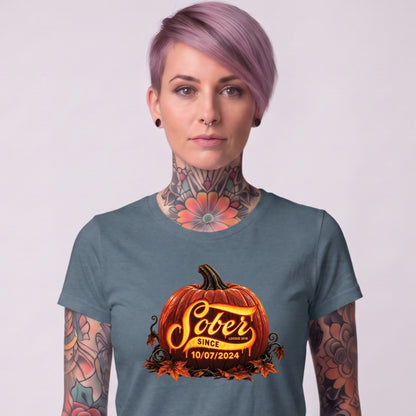 Sober T Shirt | Women's Sober Since Pumpkin