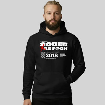 Sober As F*ck Recovery Hoodie fit detail (view 19)