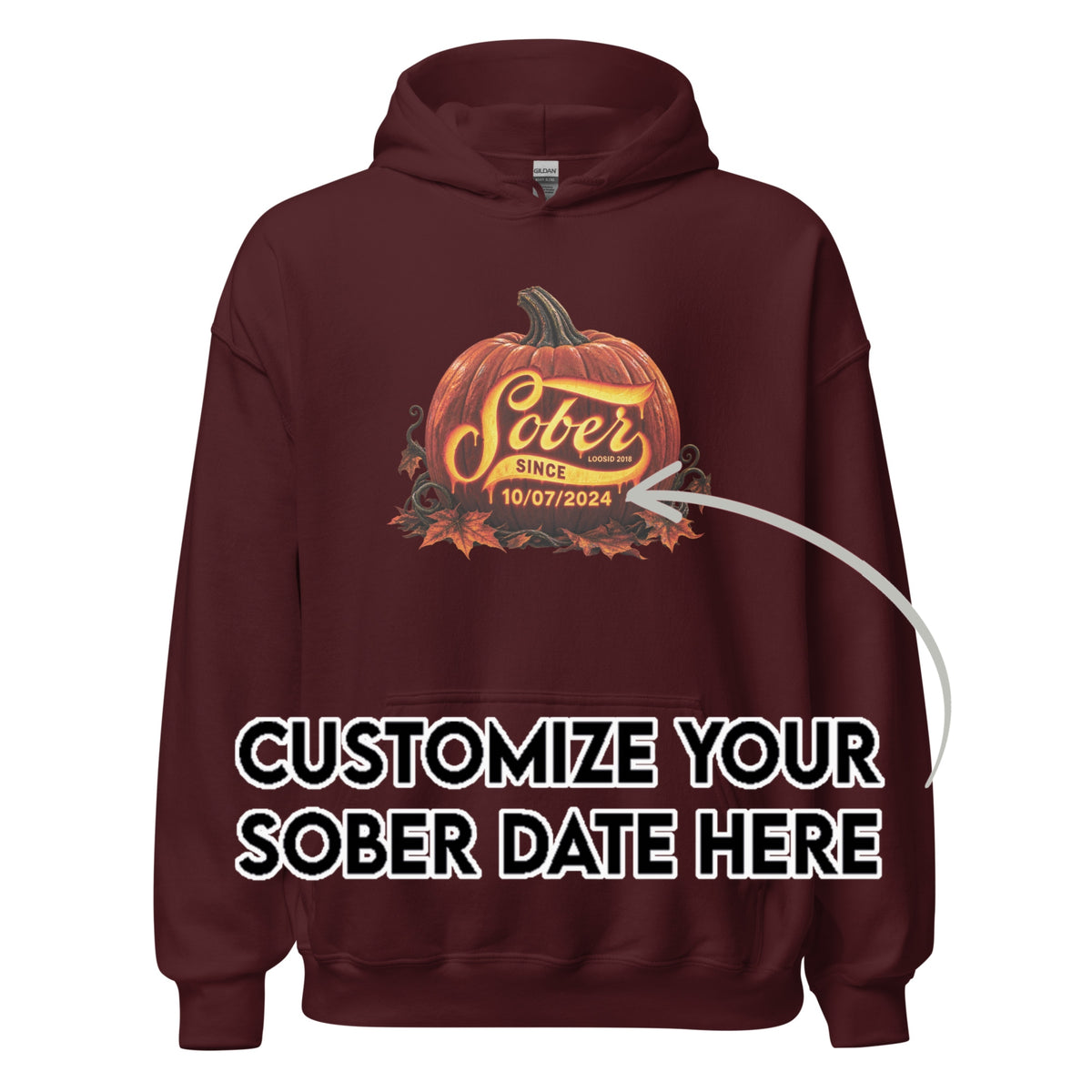 Recovery Hoodie | Women's Sober Since Pumpkin