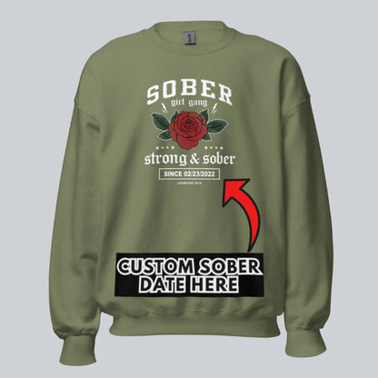 SOBER Girl Gang Strong & Sober Recovery Hoodie featuring the design (view 21)