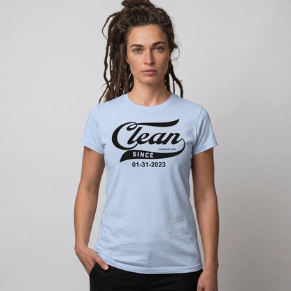 Clean Since Sober T Shirt fit detail (view 9)