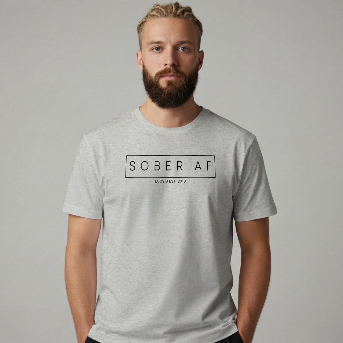 Sober T Shirt | Sober AF Men's Tee for Strength and Recovery