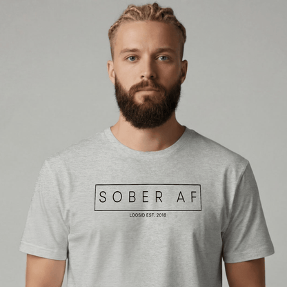 Sober T Shirt | Sober AF Men's Tee for Strength and Recovery