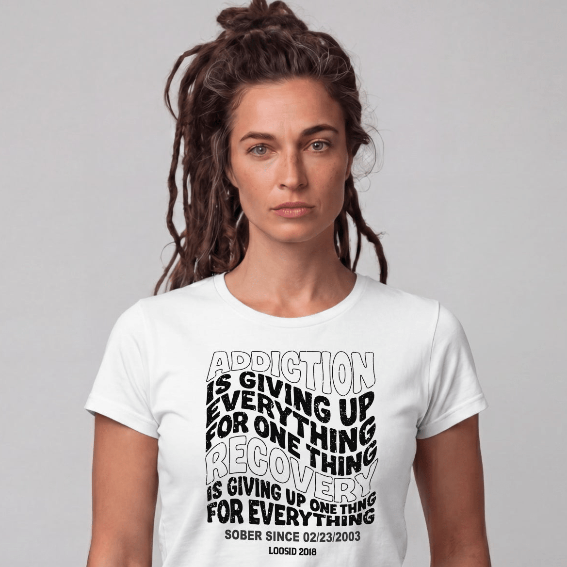 Sober T Shirt | Women's Addiction is Giving up Tee